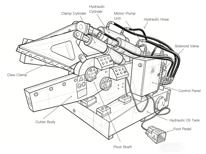 How the Scrap Metal Shearing Machine Works