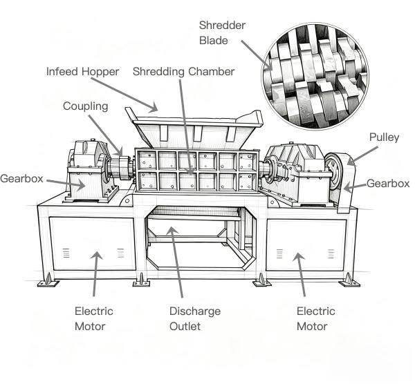 Structure of a Metal Shredder