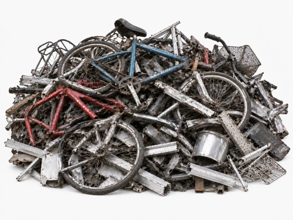 Scrap bicycles and other lightweight metal products