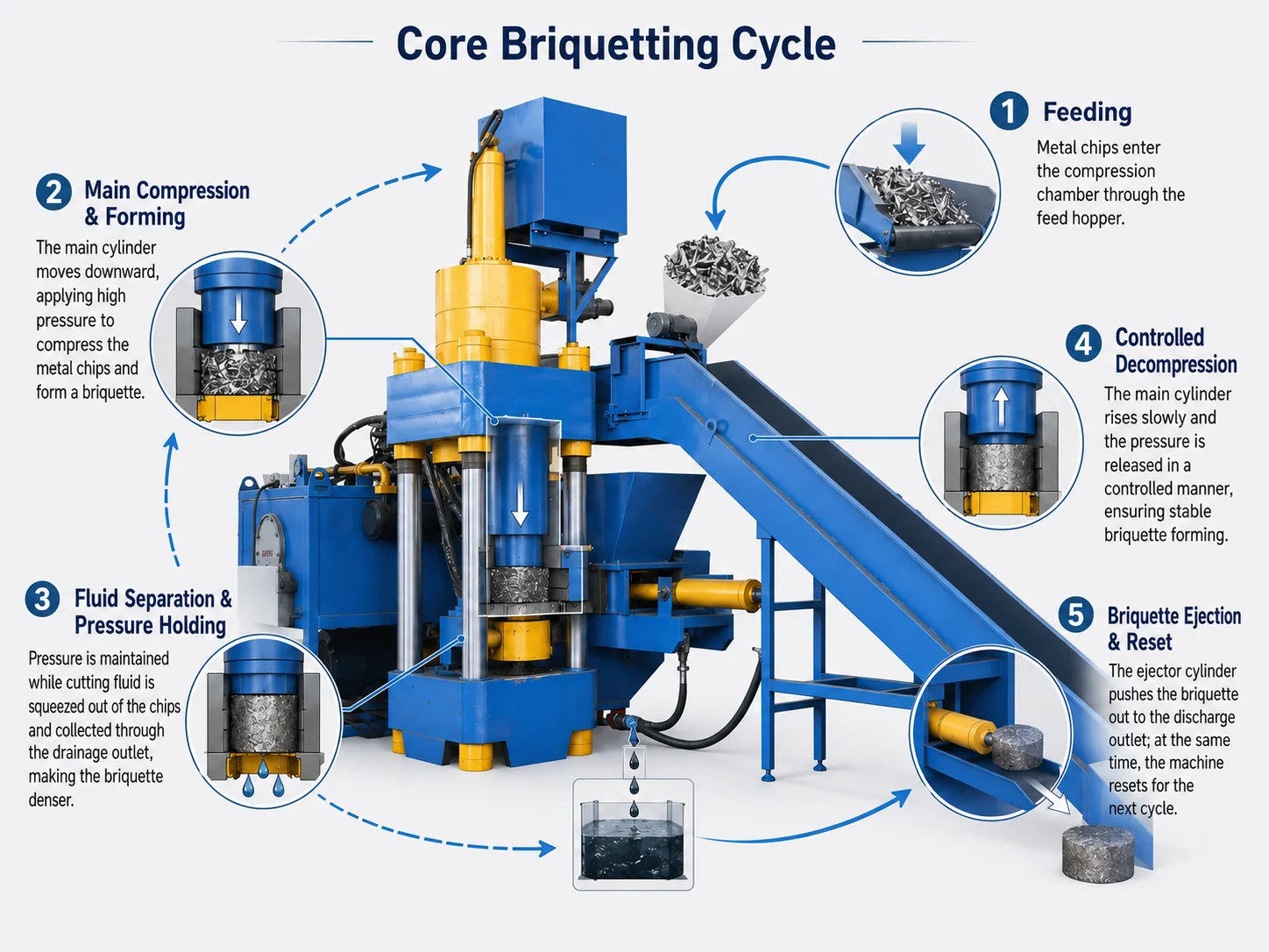 How Metal Chip Briquetting Works
