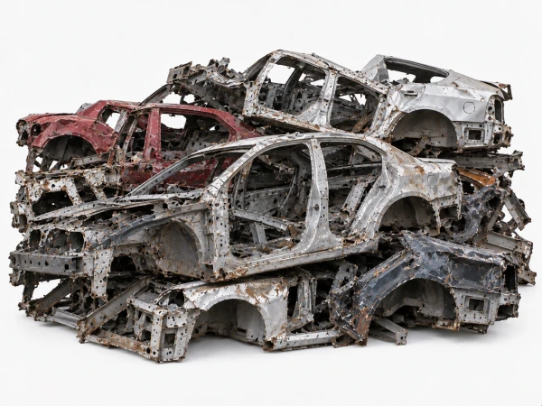 Scrap car bodies